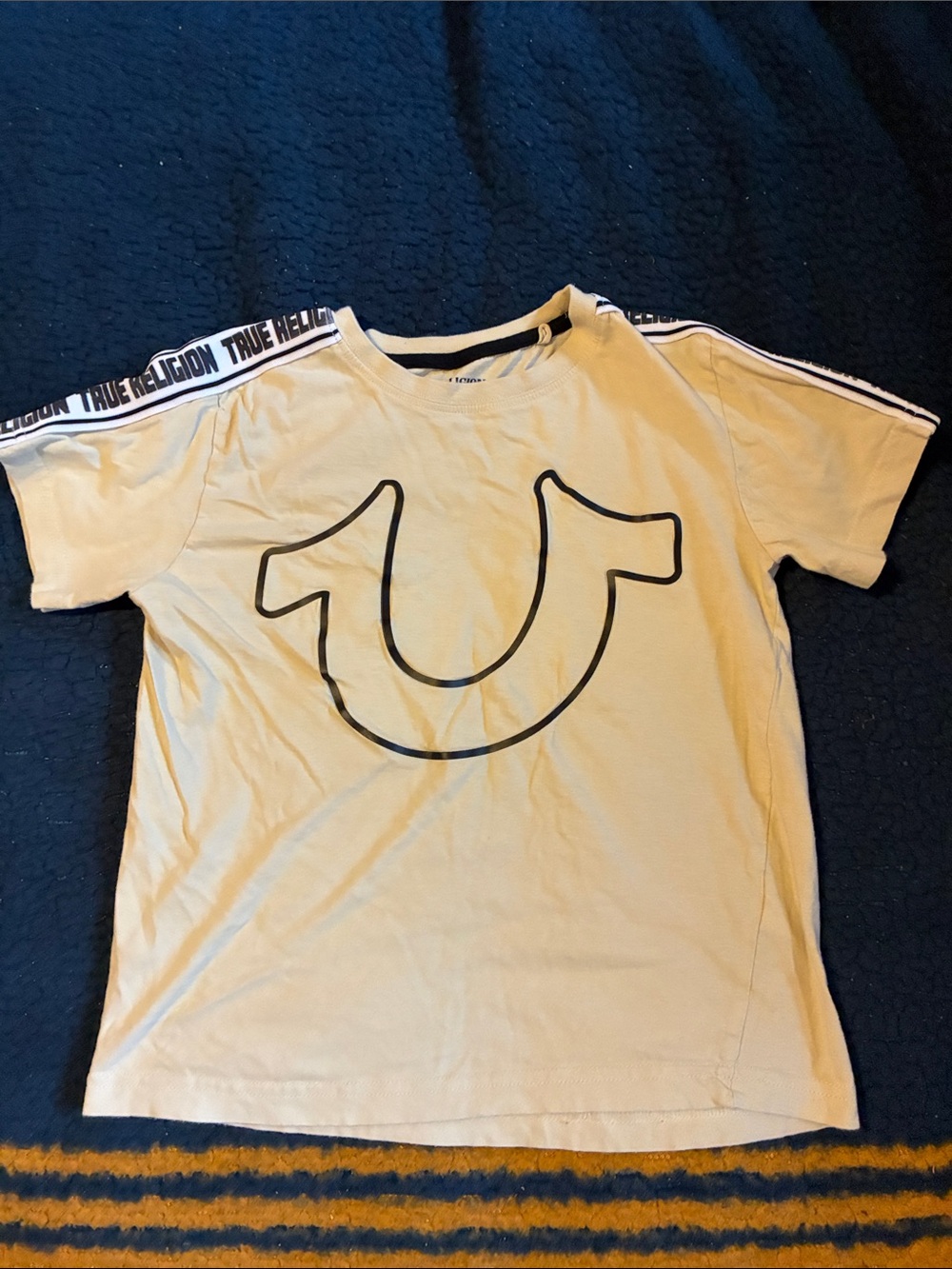 True Religion cream Short Sleeve Tee